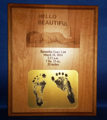 8x10 Red Alder Wood Baby Plaque