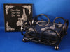 Black Marble Coaster Set With Black Metal Holder
