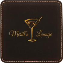 Leatherette Coaster Set